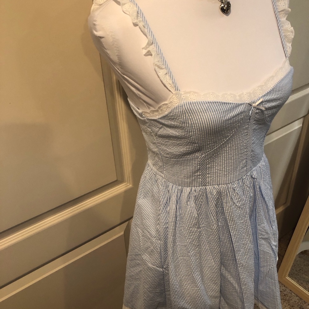 Altar'd State Light Blue and White Striped Sundress - Picture 3 of 5